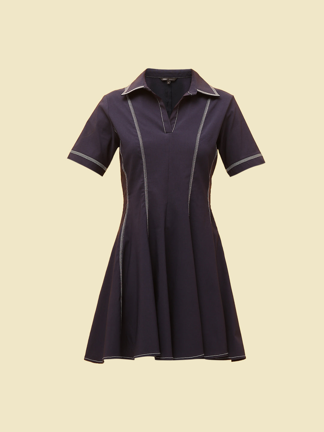 Navy Blue Short Denim Dress