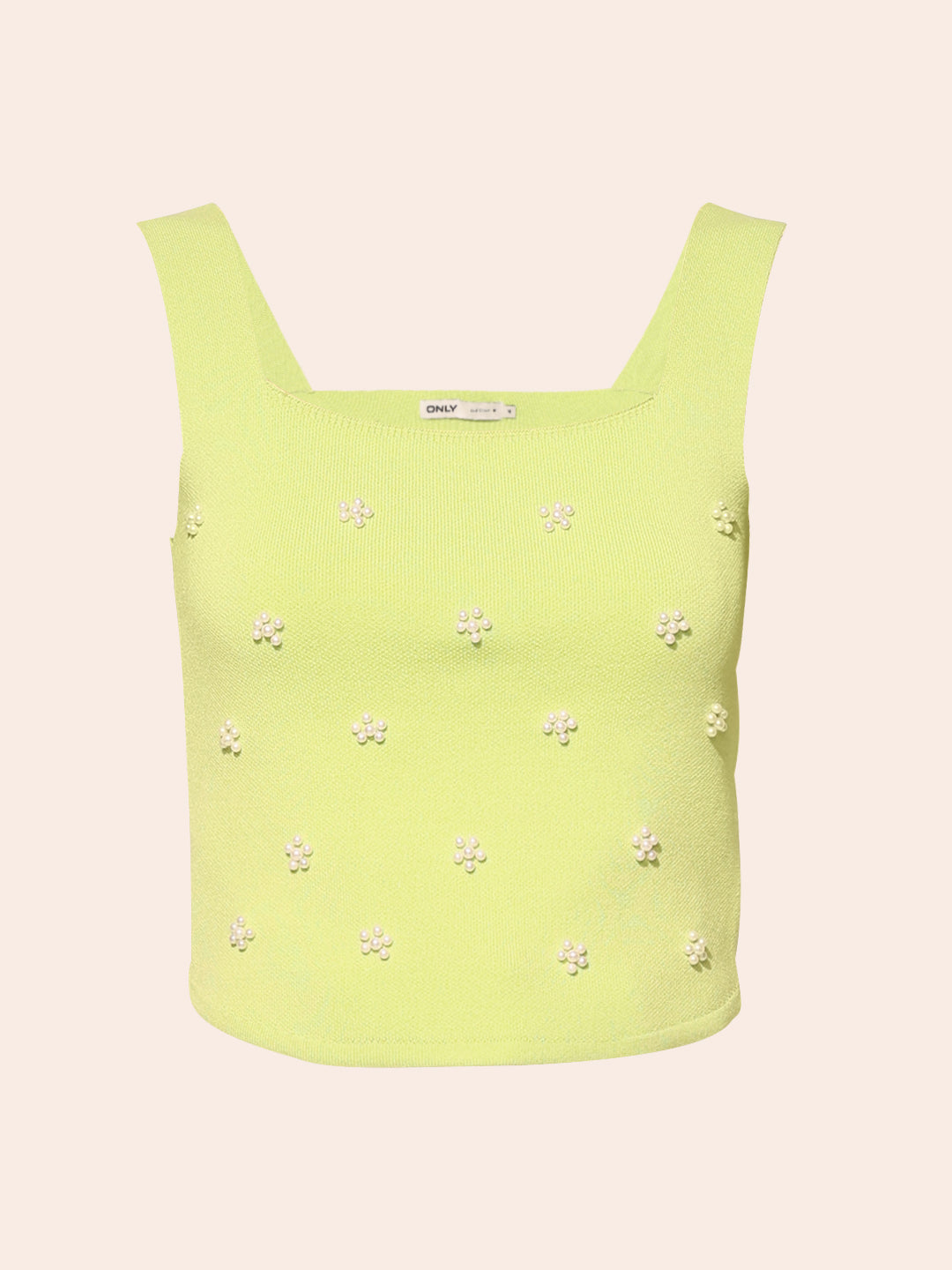 Green Embellished Knit Top