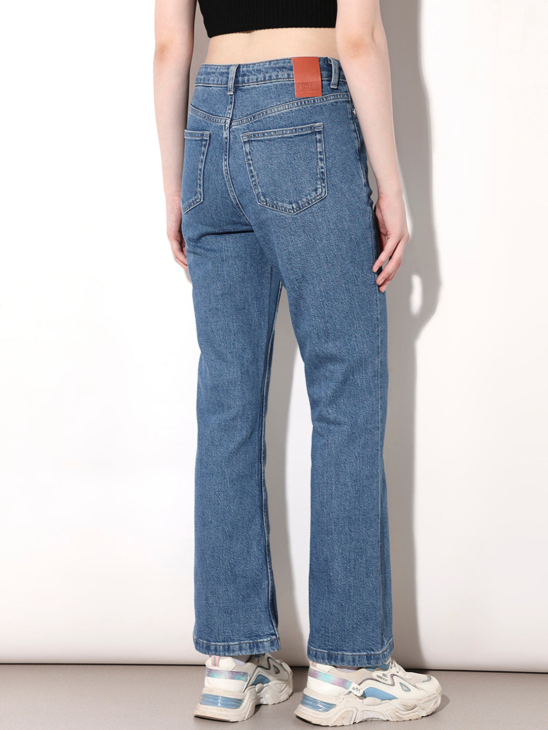 Blue High Rise Flared Jeans