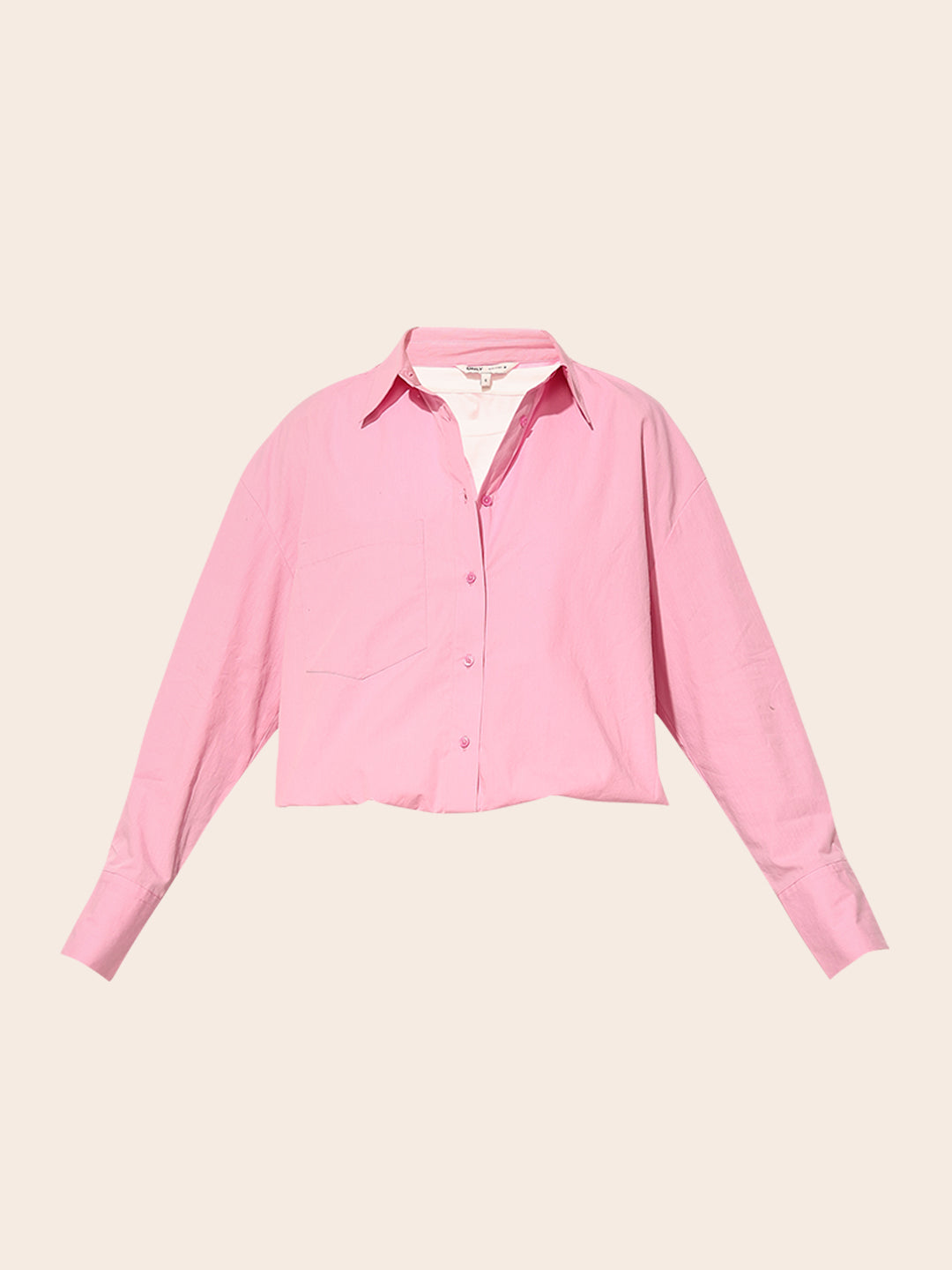 Dirty Pote Pink Cropped Cotton Shirt