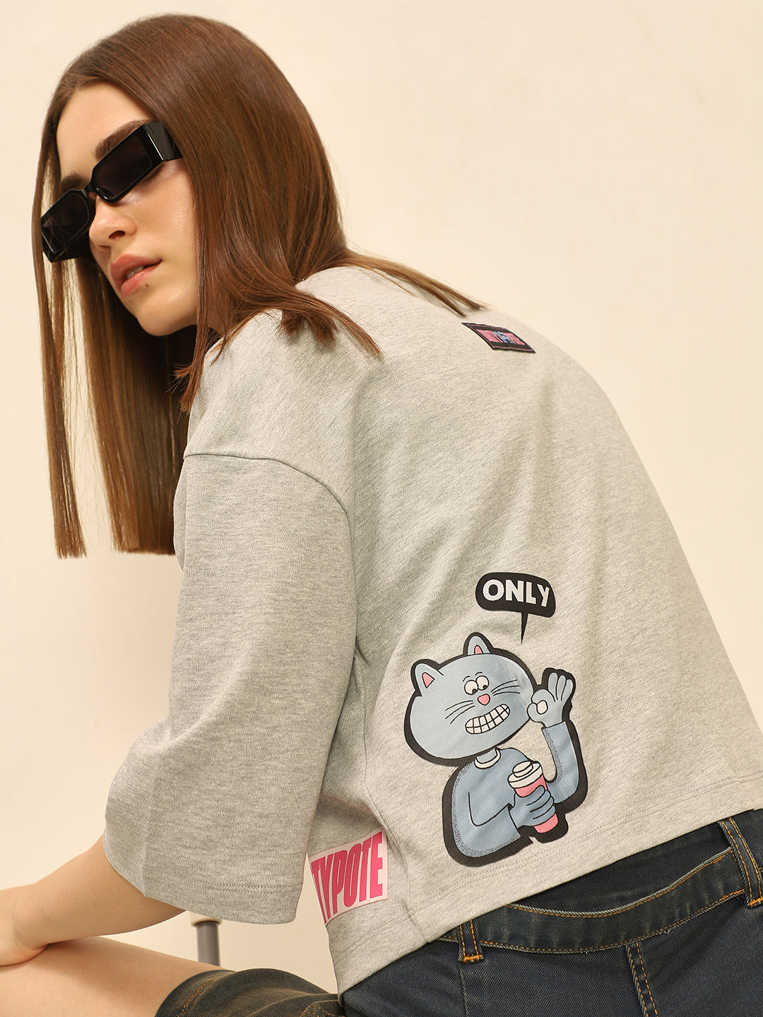 Dirty Pote Grey Boxy Fit T-shirt