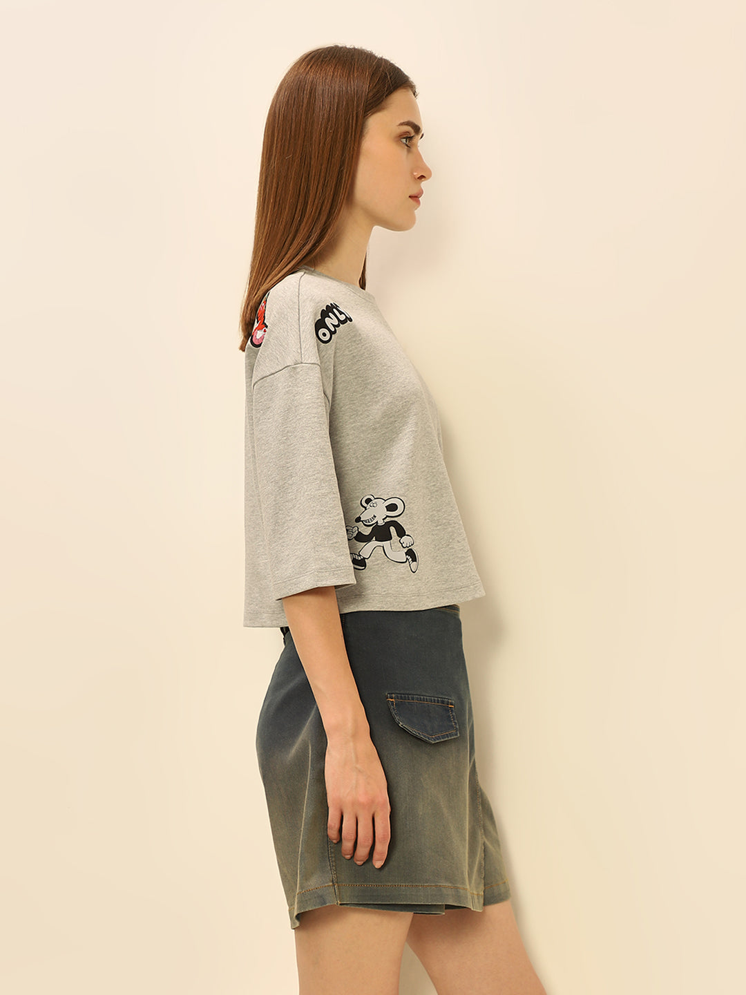 Dirty Pote Grey Boxy Fit T-shirt