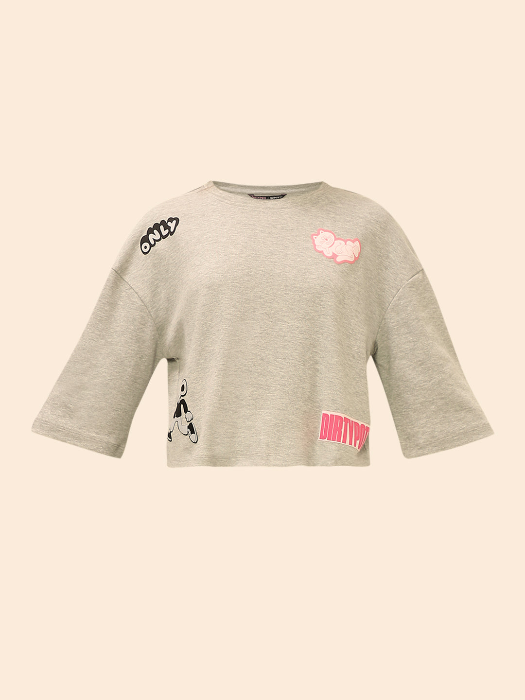 Dirty Pote Grey Boxy Fit T-shirt