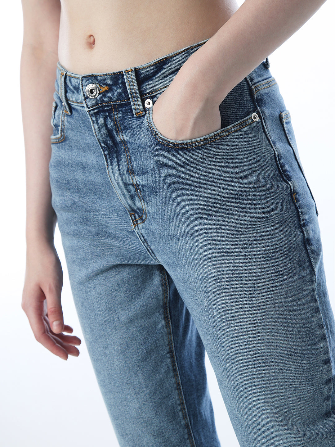 Straight Fit High Rise Jeans