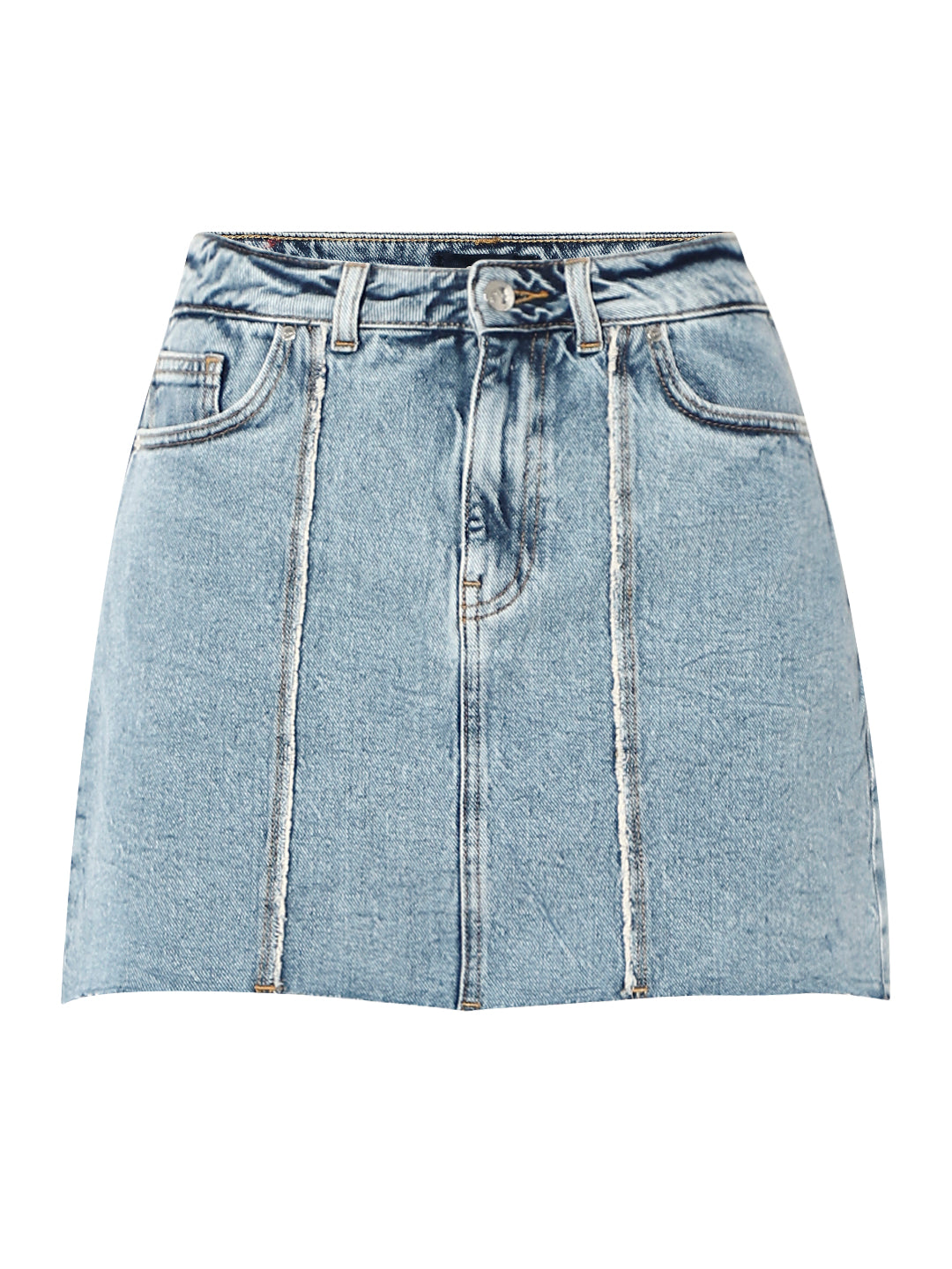 Light Blue High Rise Denim Skirt