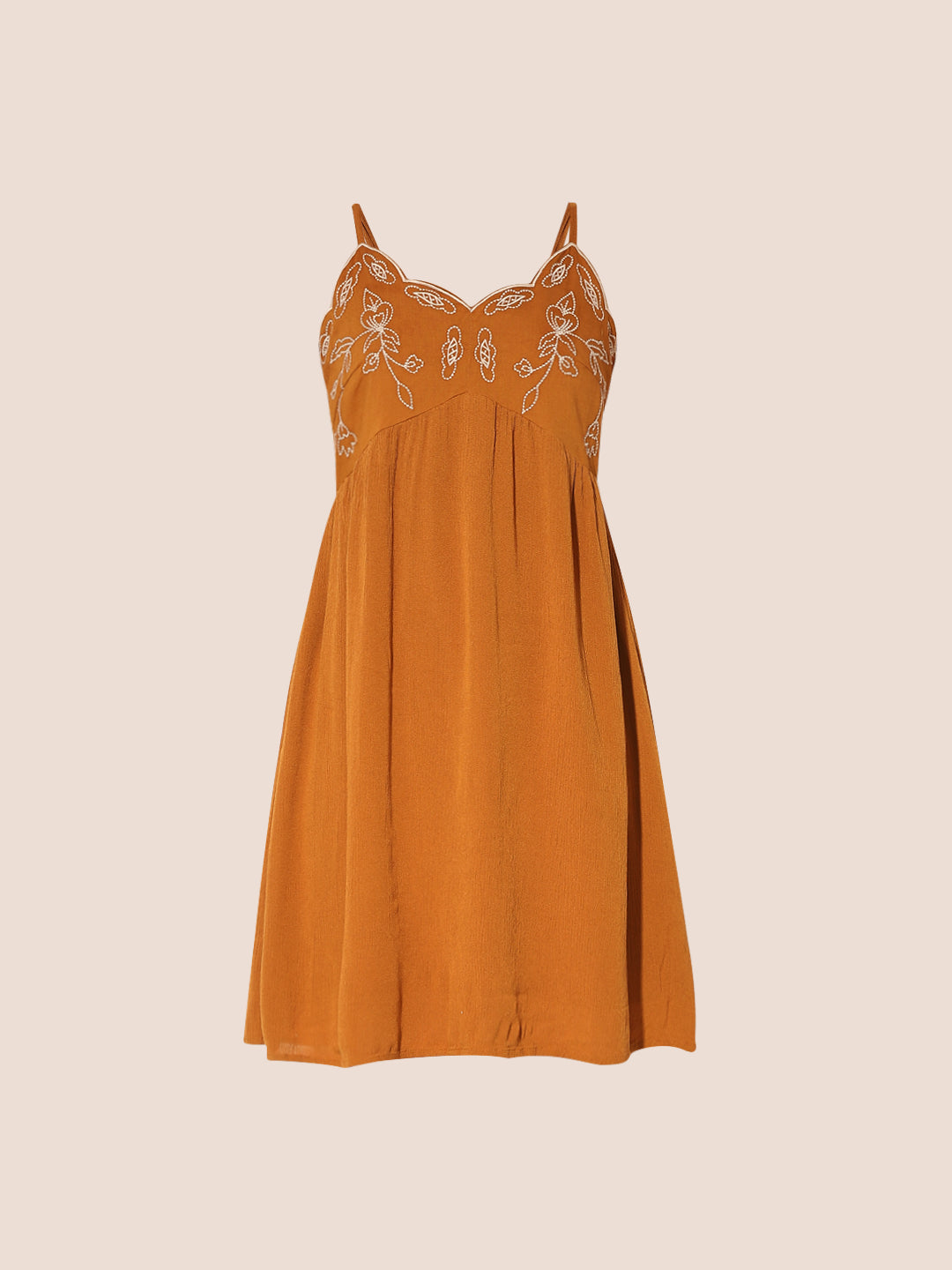 Brown Strappy Mini Dress