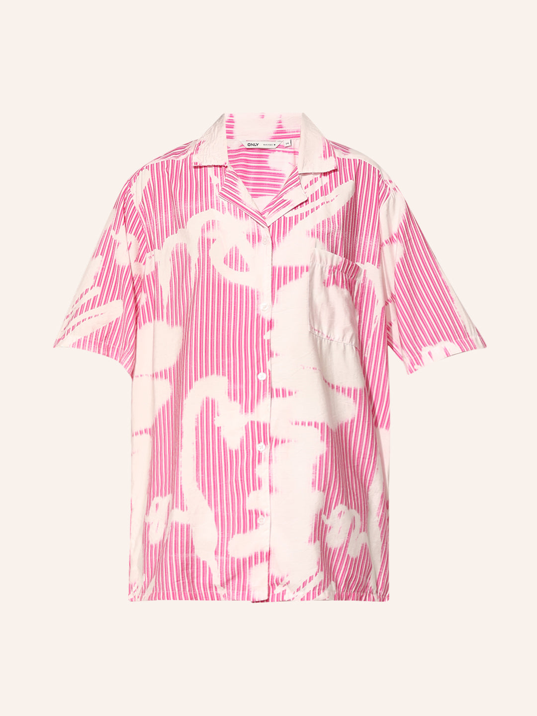 Pink Striped Oversized Shirt