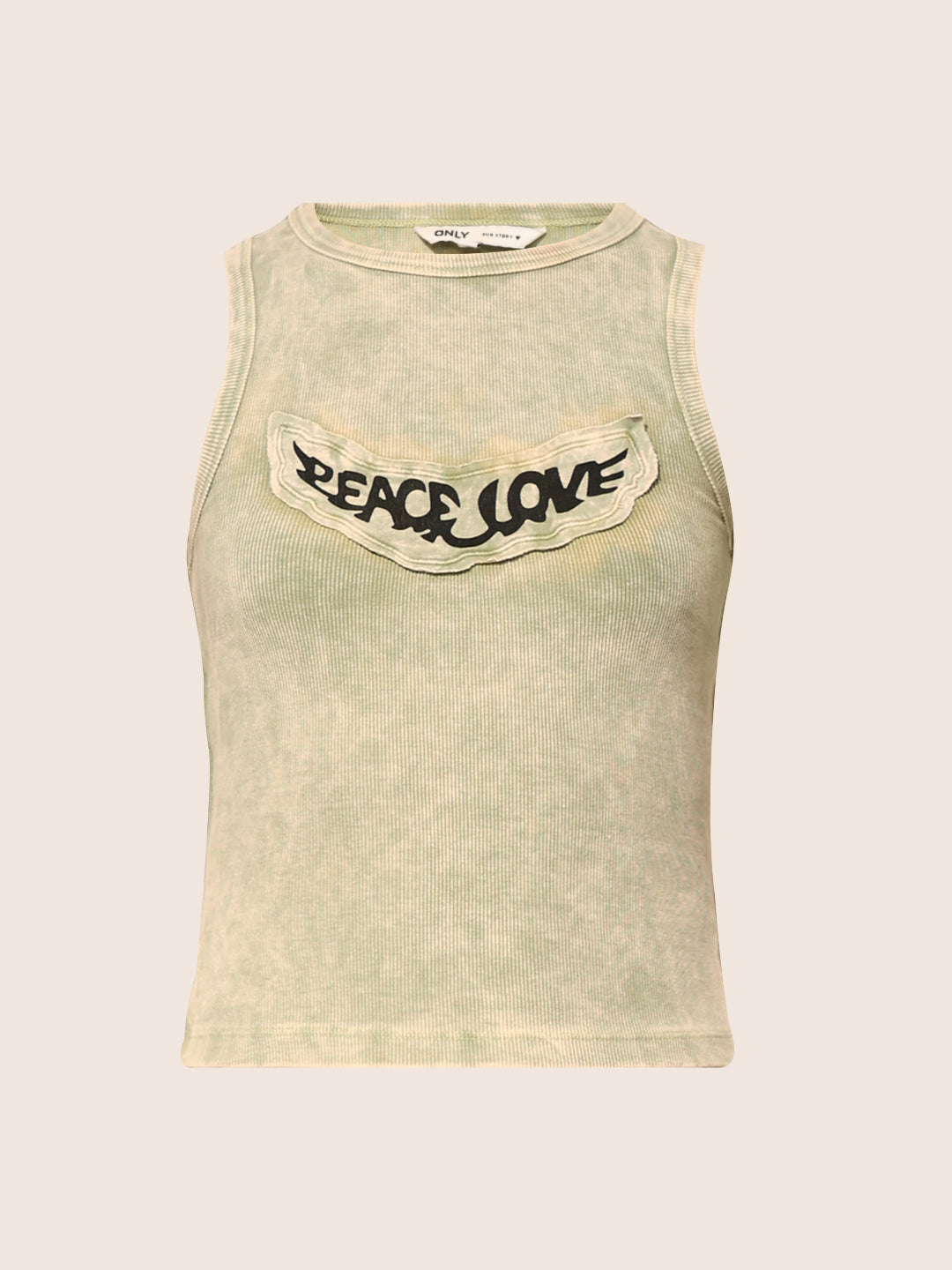 Light Green Printed Crop T-shirt