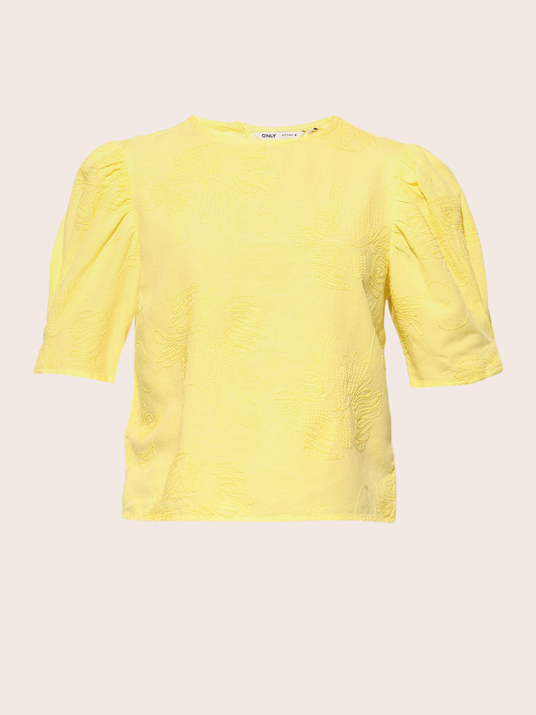 Yellow Embroidered Top