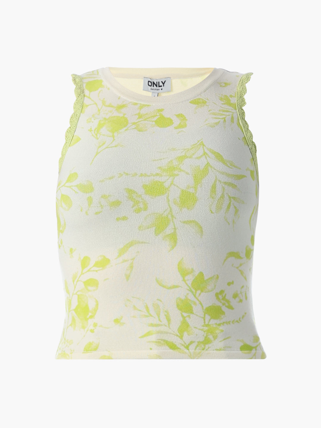 Green Printed Sleeveless Top