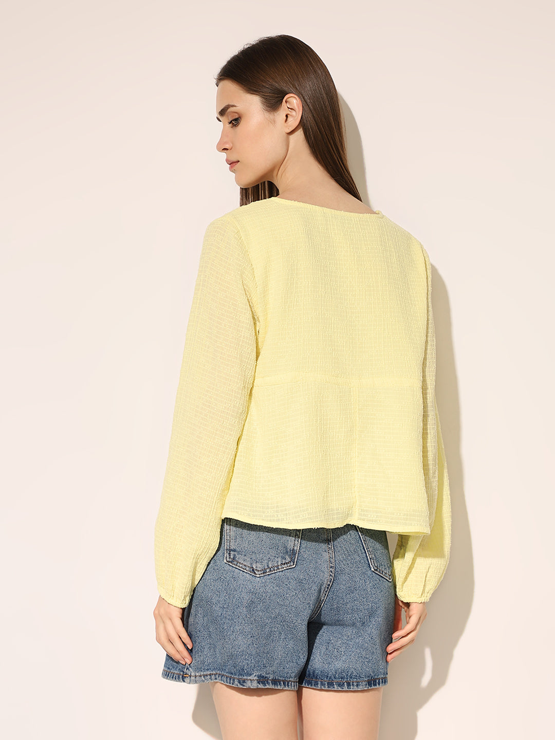 Yellow Textured Top
