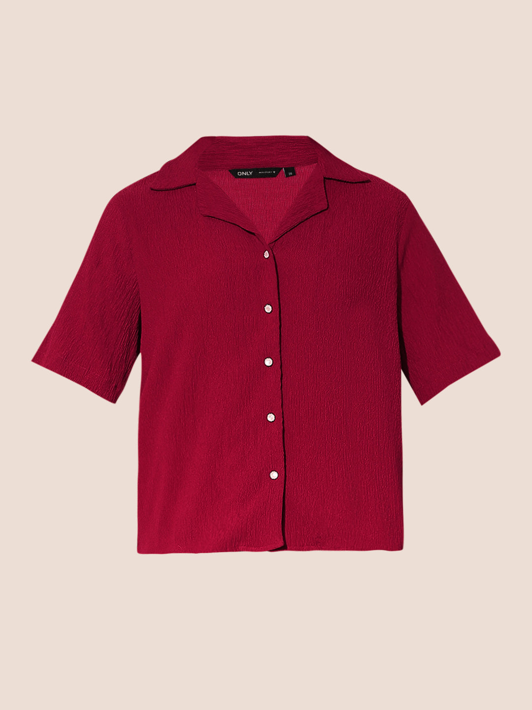 Maroon Textured Shirt
