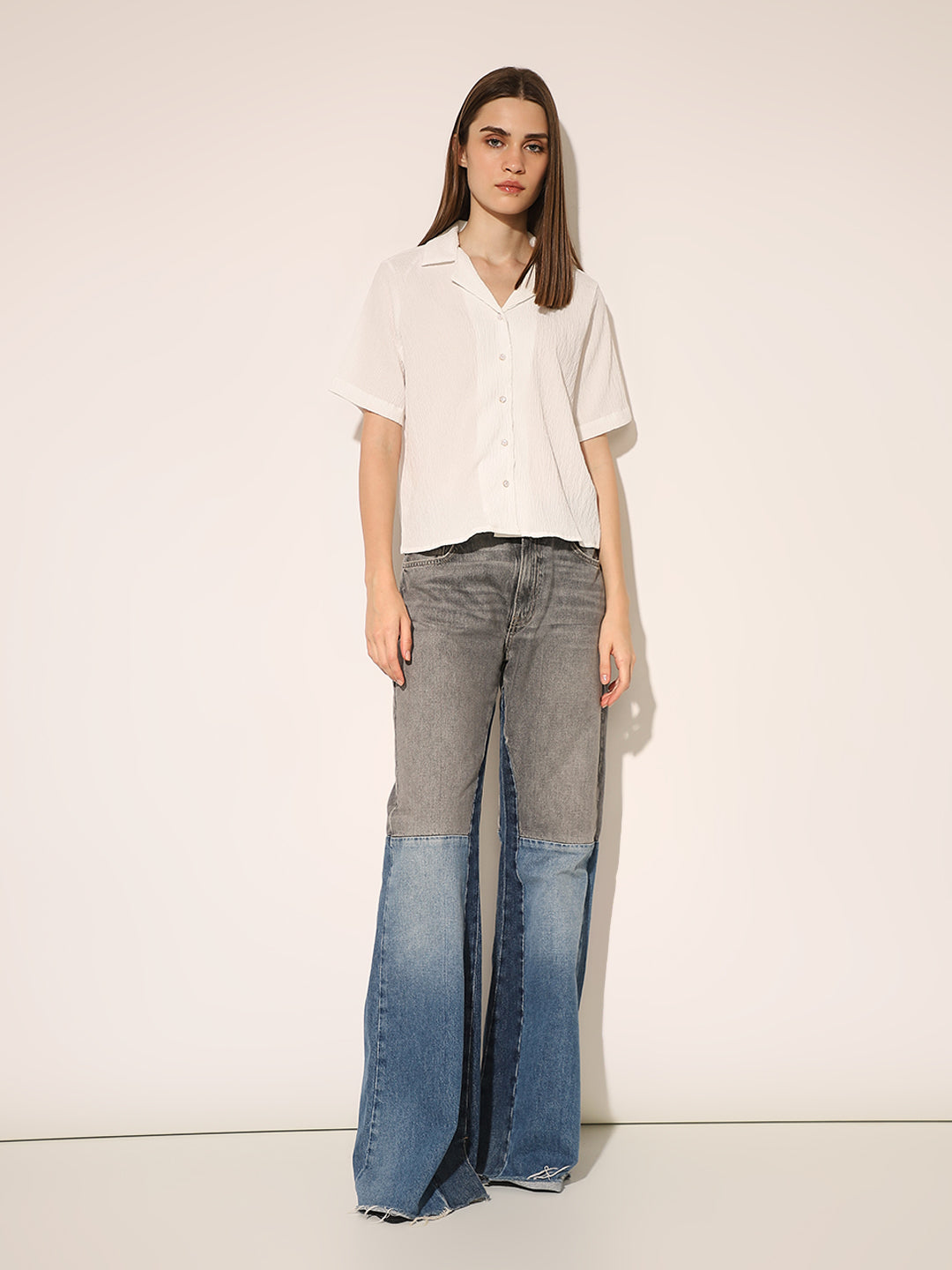 White Textured Shirt