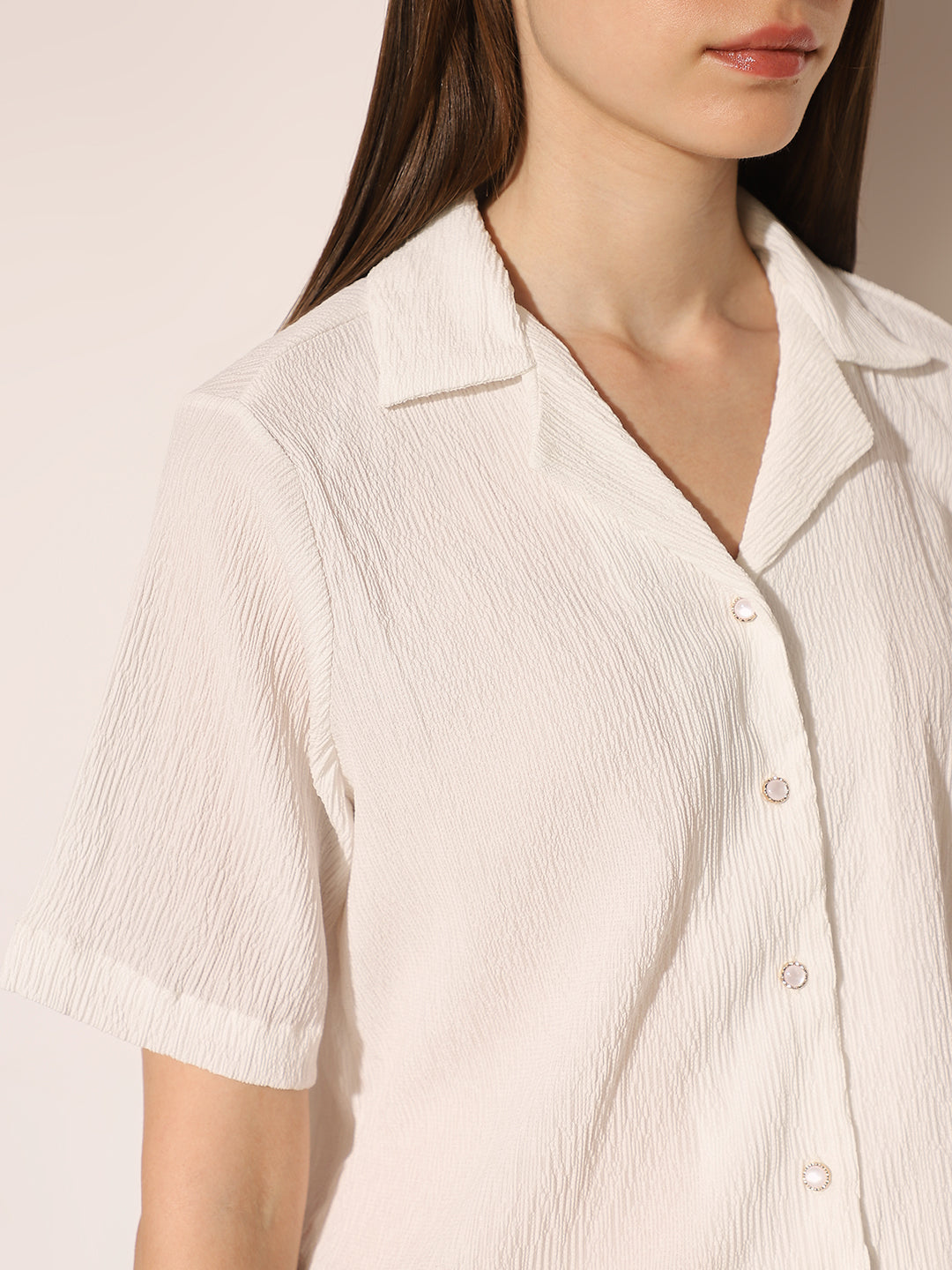 White Textured Shirt