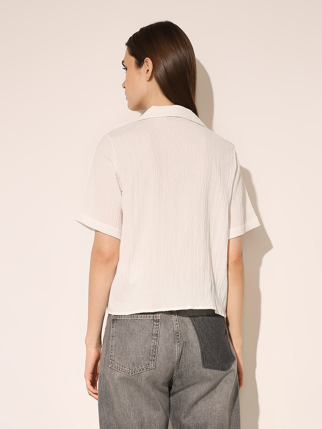 White Textured Shirt