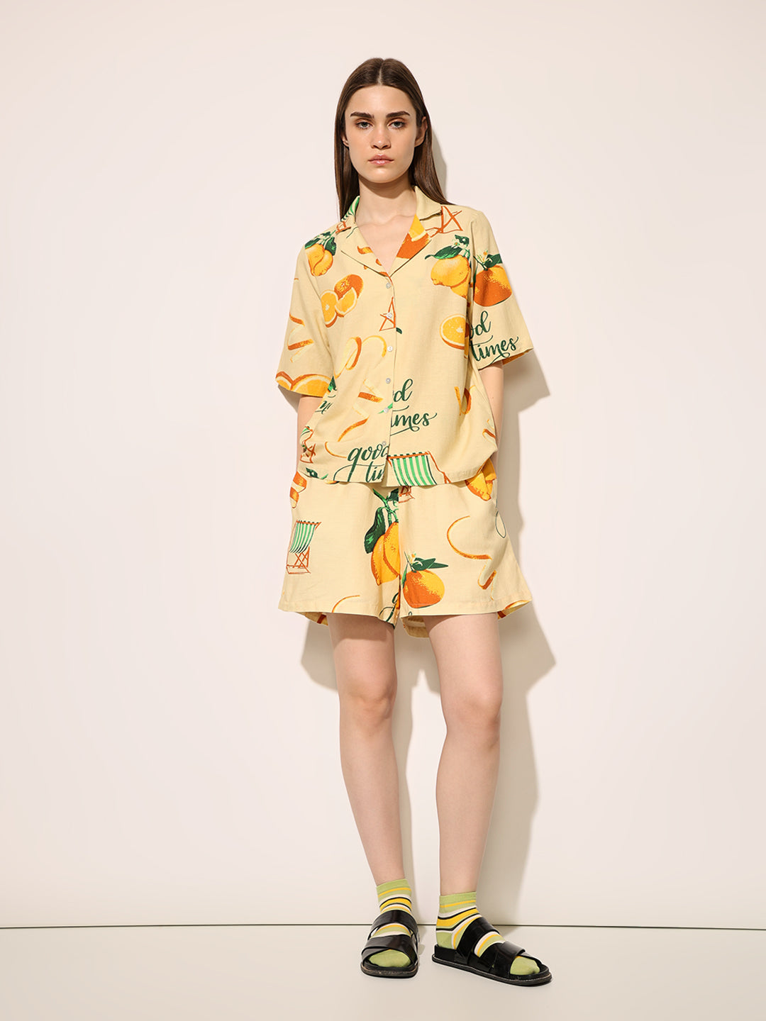 Yellow Printed Shirt