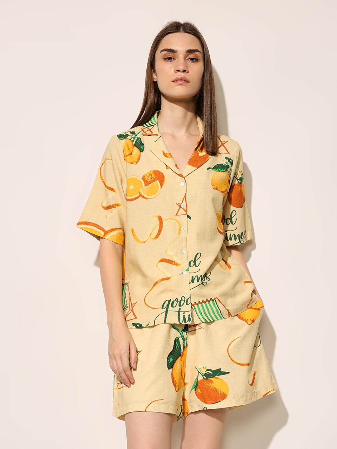 Yellow Printed Shirt