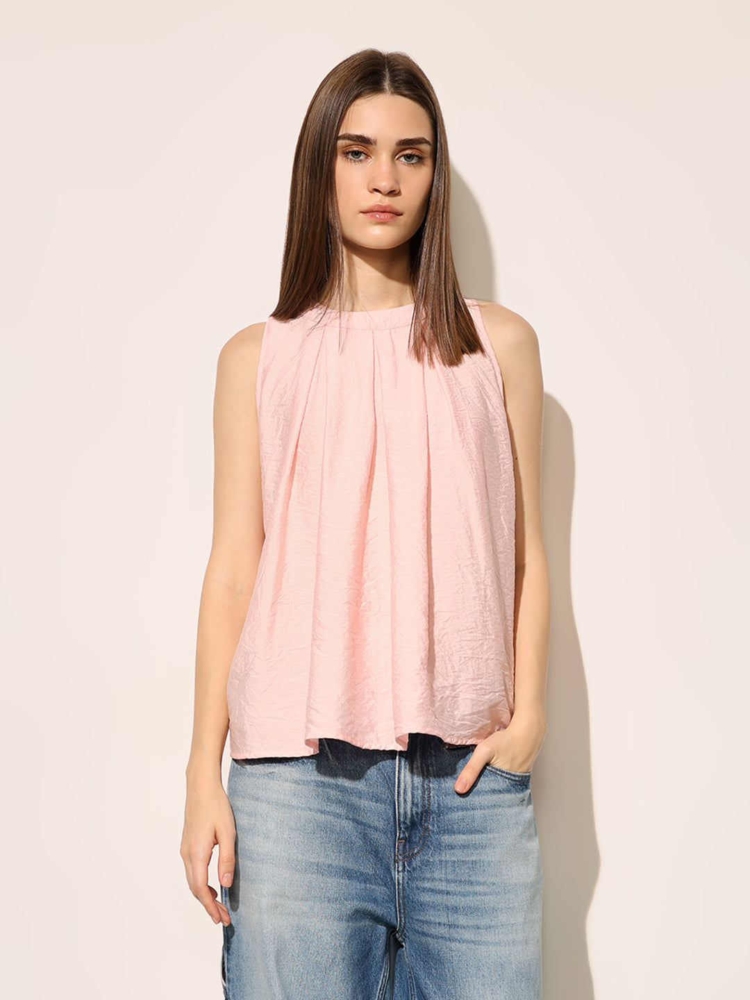 Pink Sleeveless Top