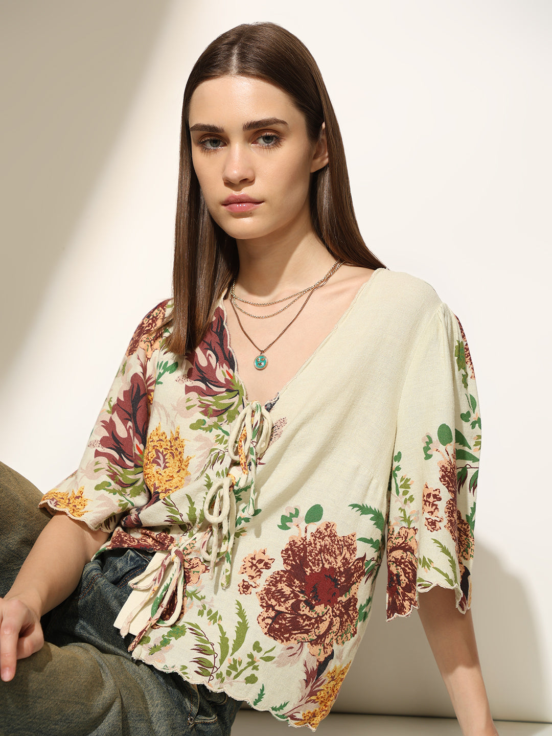 Multi-Colour Printed Top