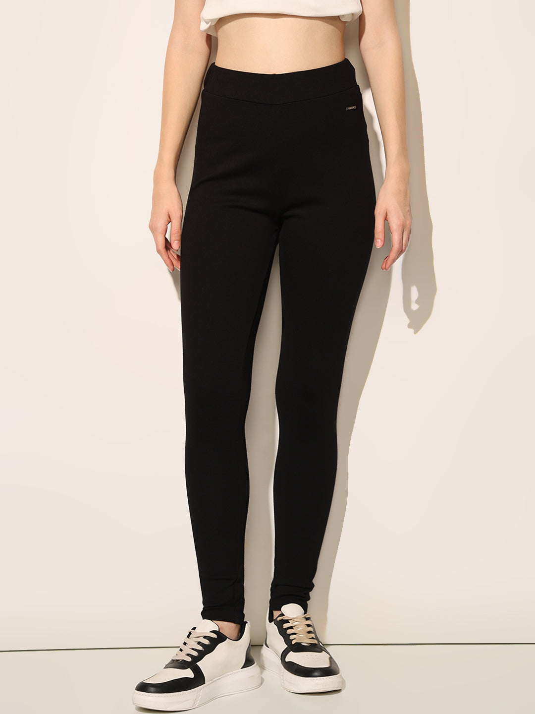 Black High Rise Skinny Leggings