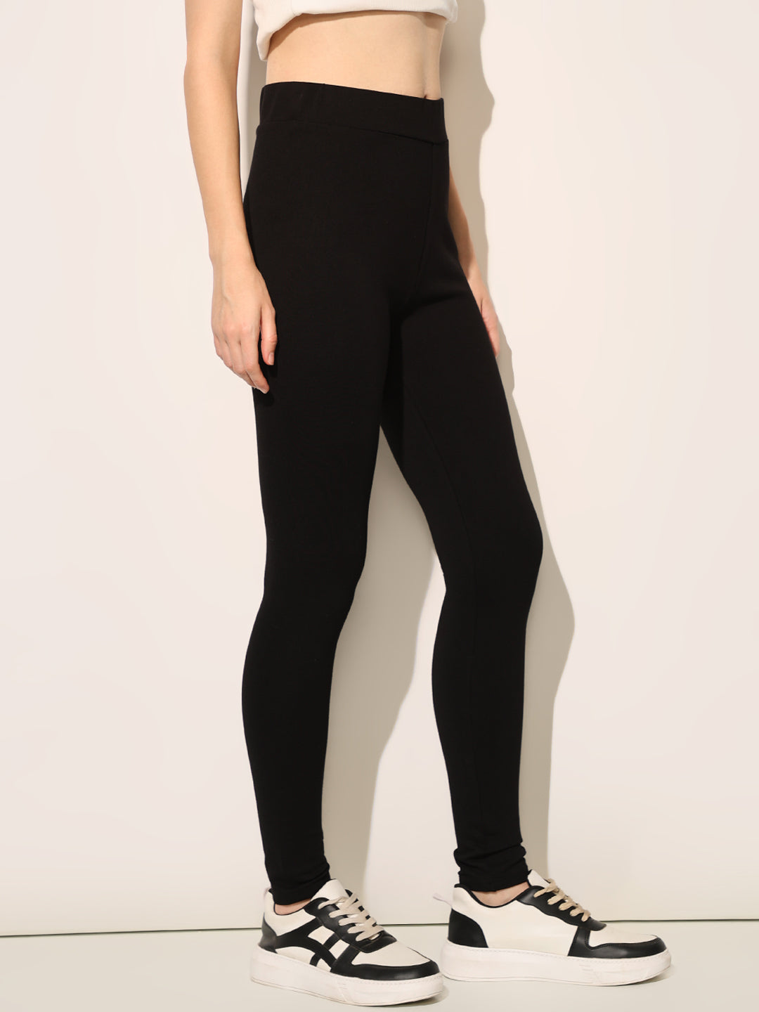 Black High Rise Skinny Leggings