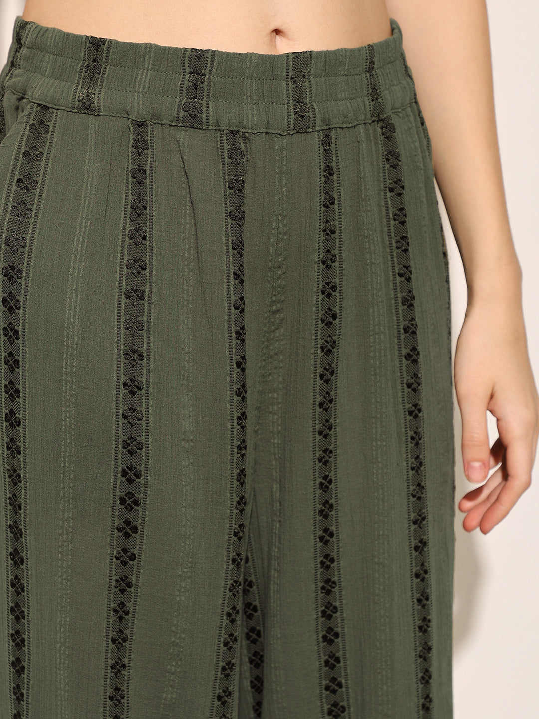 Green Wide Leg Pants
