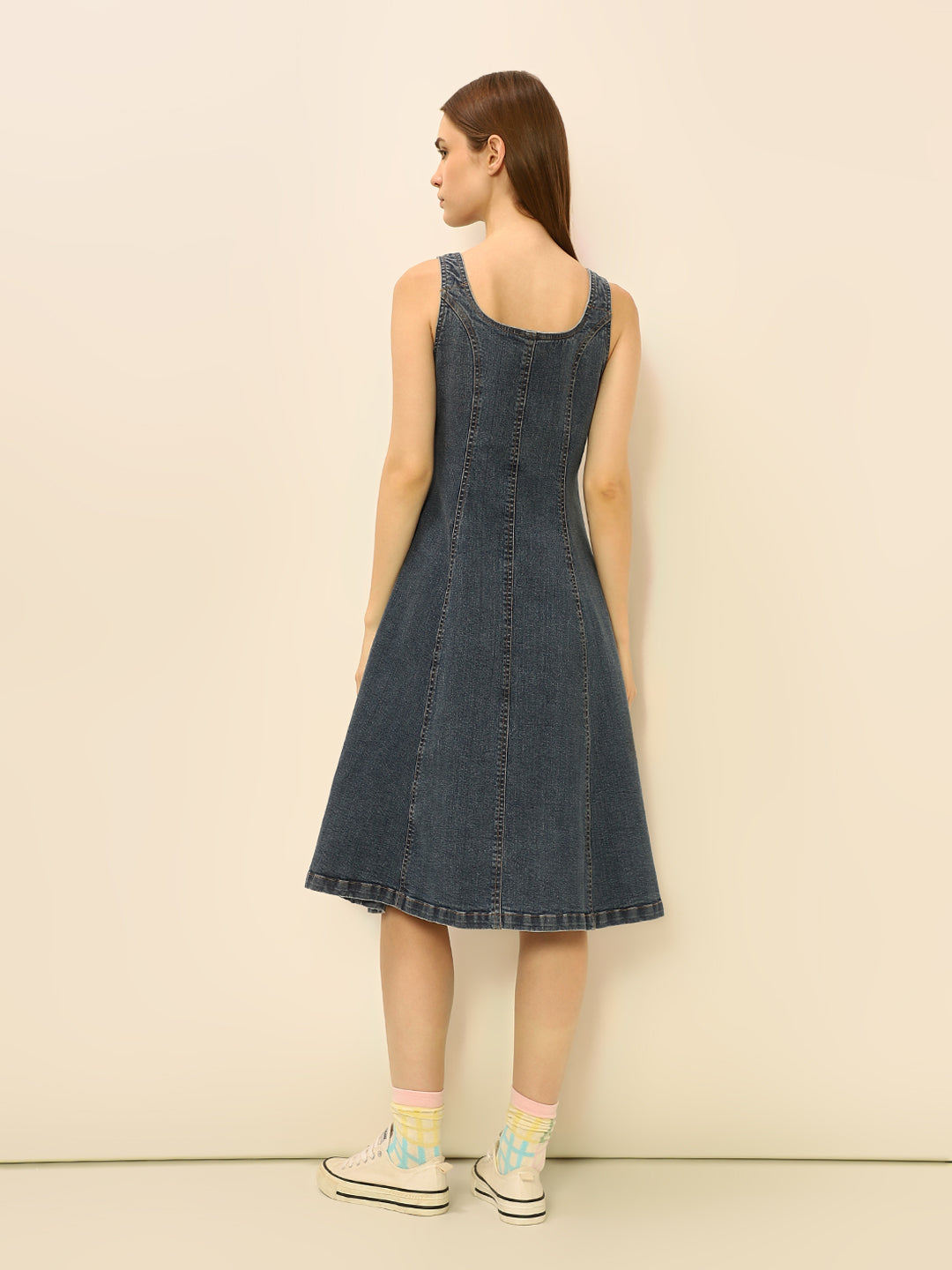Blue Sleeveless Denim Dress