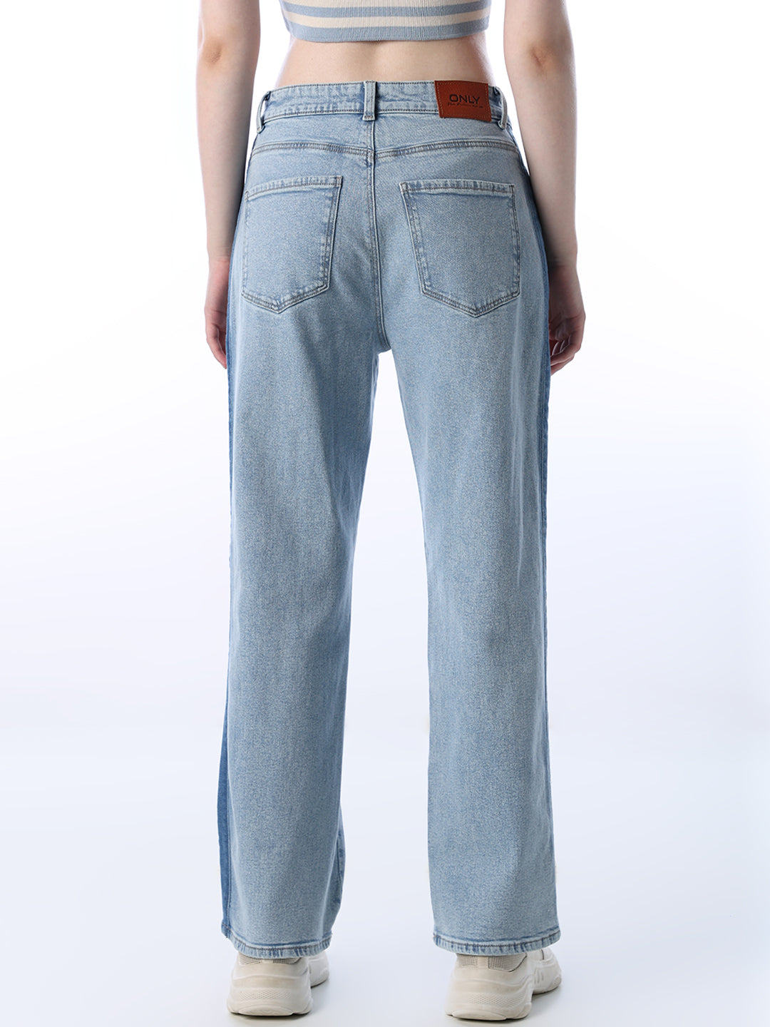 Side Tape Straight Fit Jeans