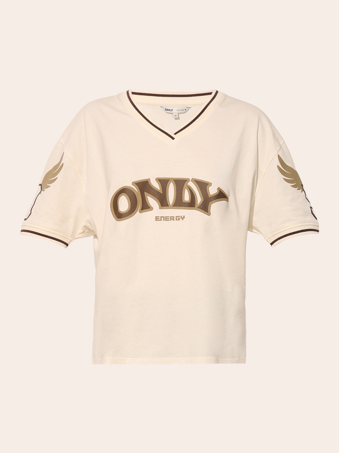 Off-White Cotton Printed T-shirt