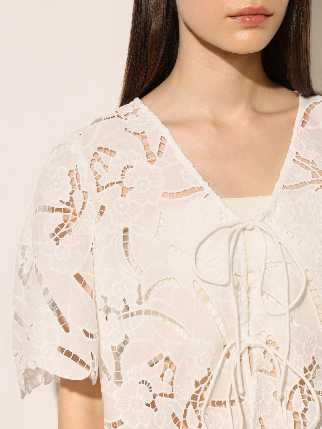 White Sheer Cropped Top