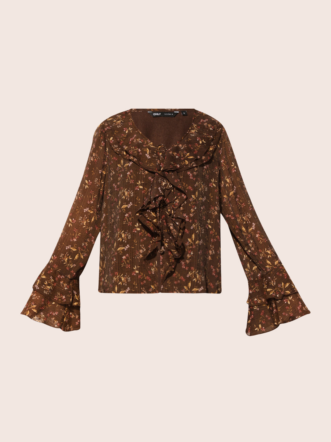 Brown Printed Top