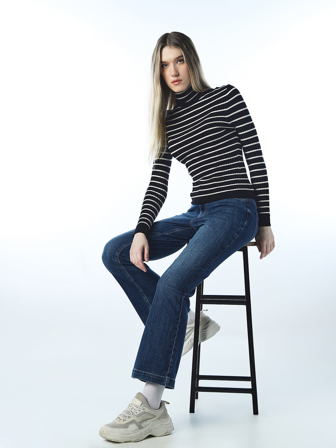 5 Pocket High Rise Flared Jeans