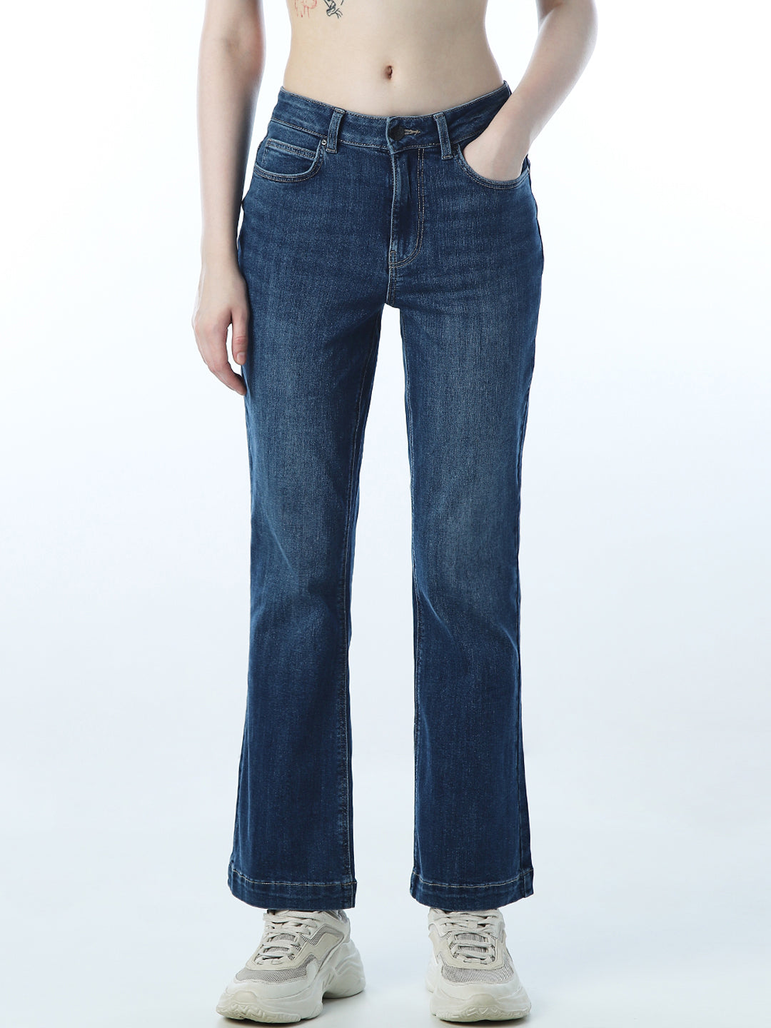 5 Pocket High Rise Flared Jeans