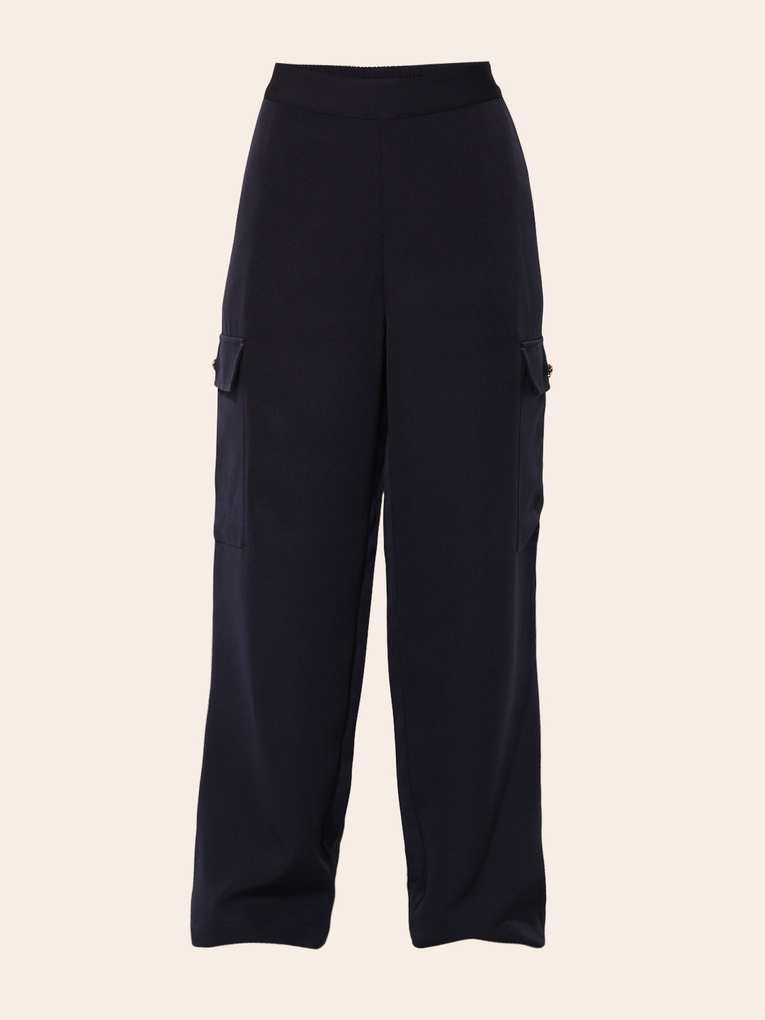 Navy Blue Loose Fit Pants
