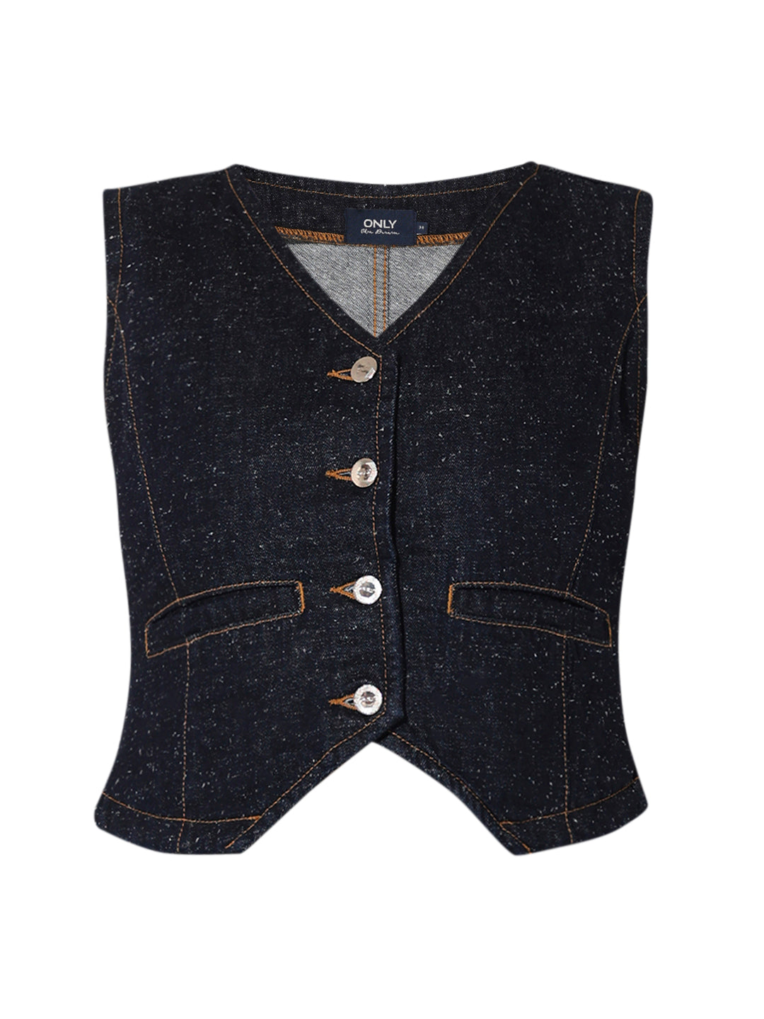 Dark Blue Denim Waistcoat