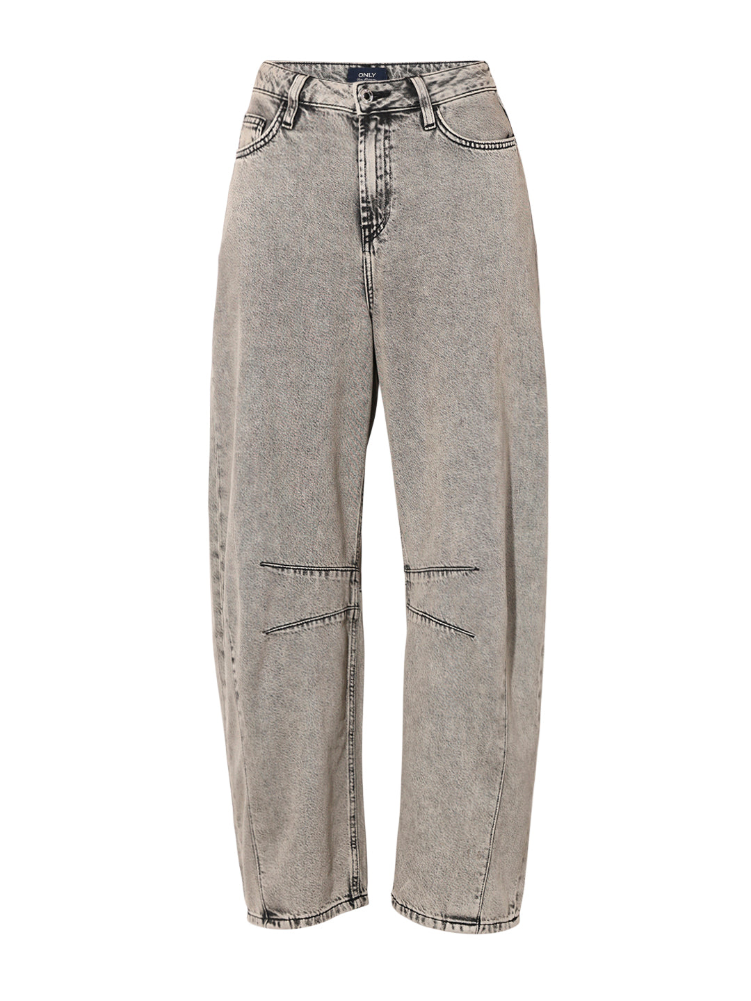 Grey High Rise Cargo Jeans