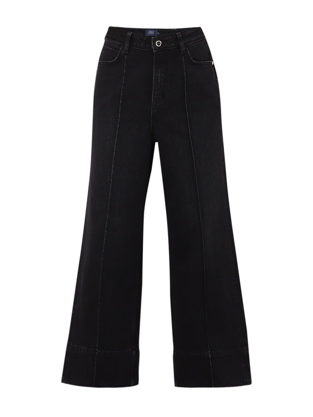 Black High Rise Wide Leg Jeans