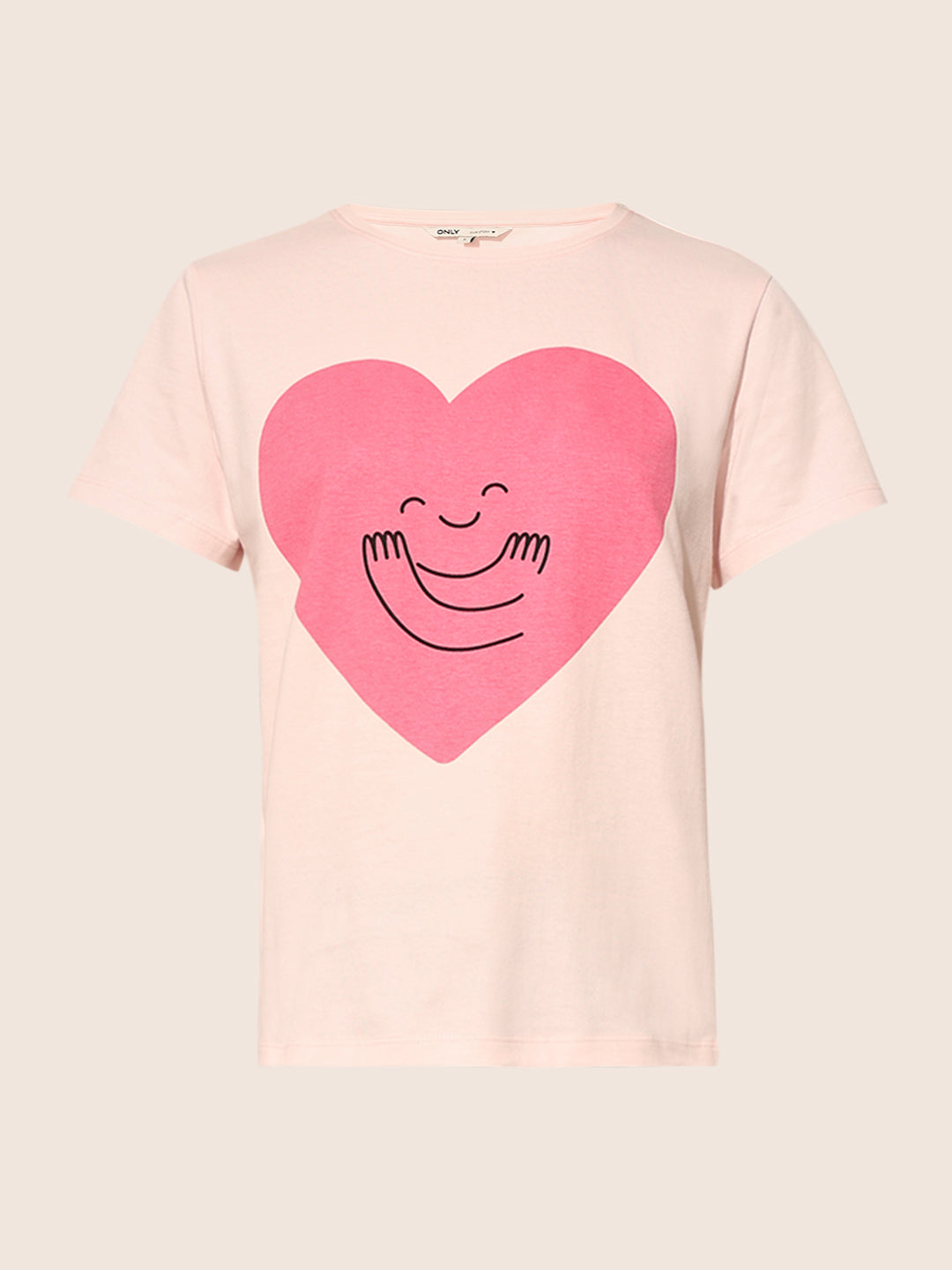 Pink Heart Print T-shirt