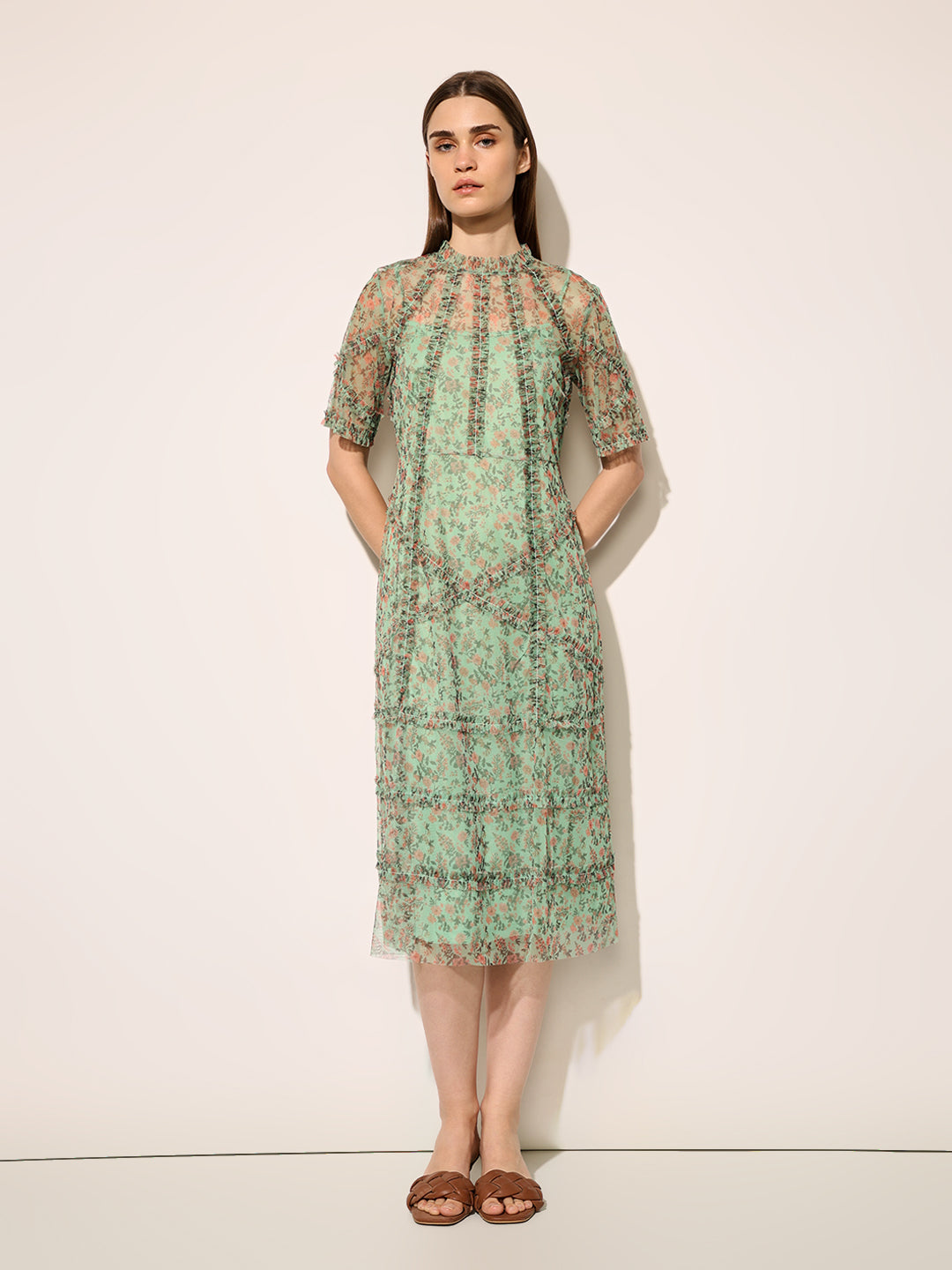 Green Floral Maxi Dress