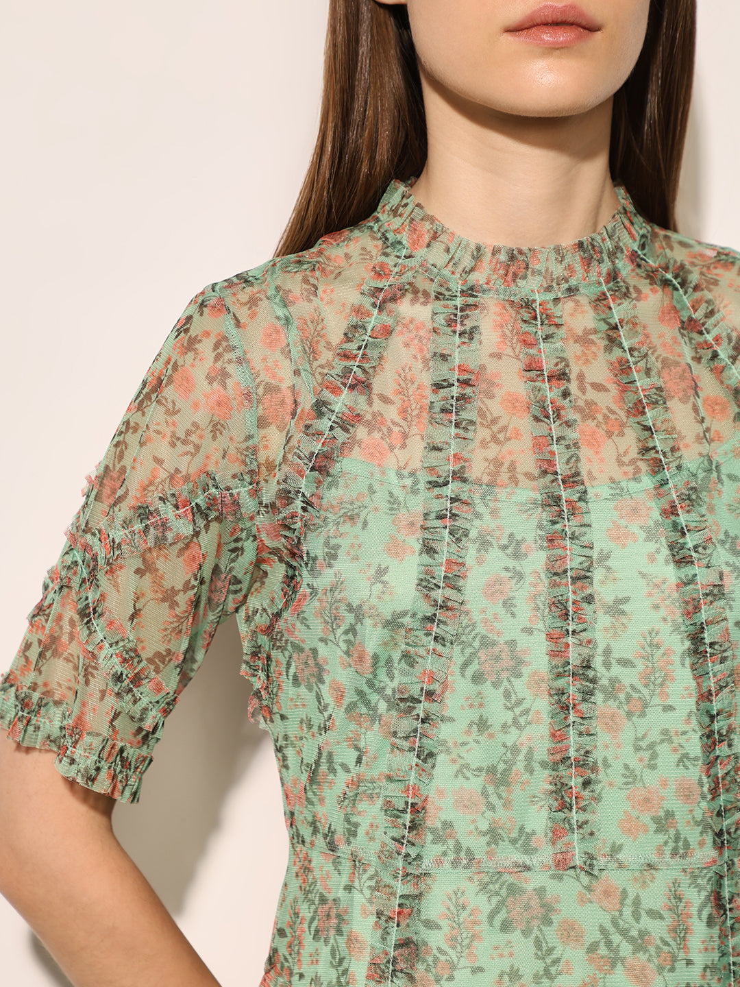 Green Floral Maxi Dress