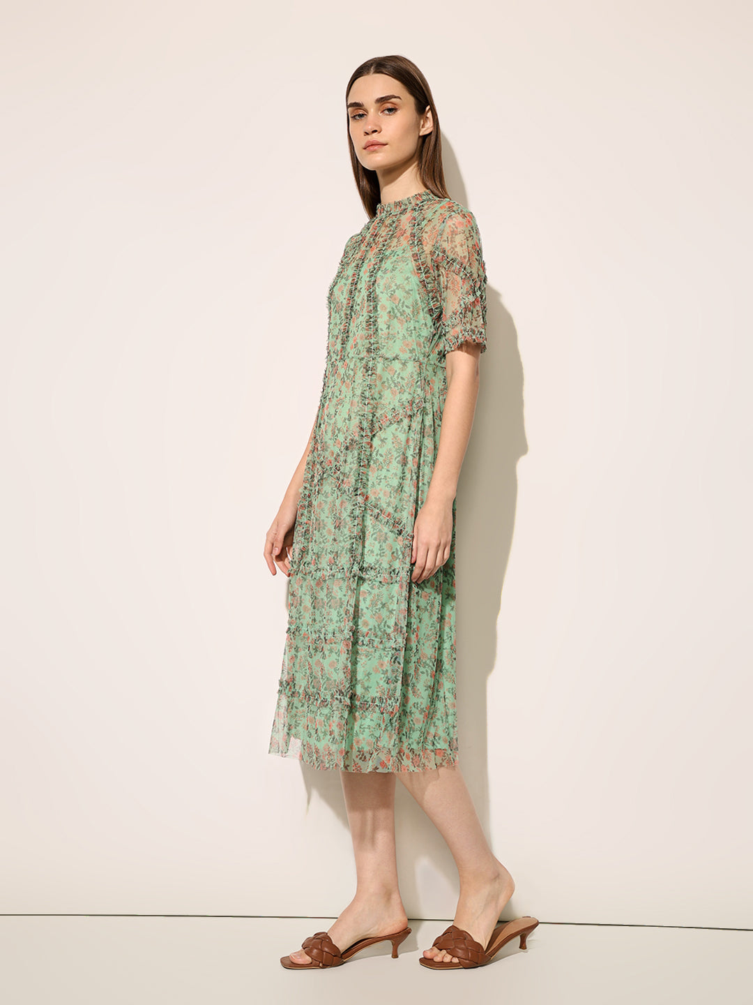 Green Floral Maxi Dress