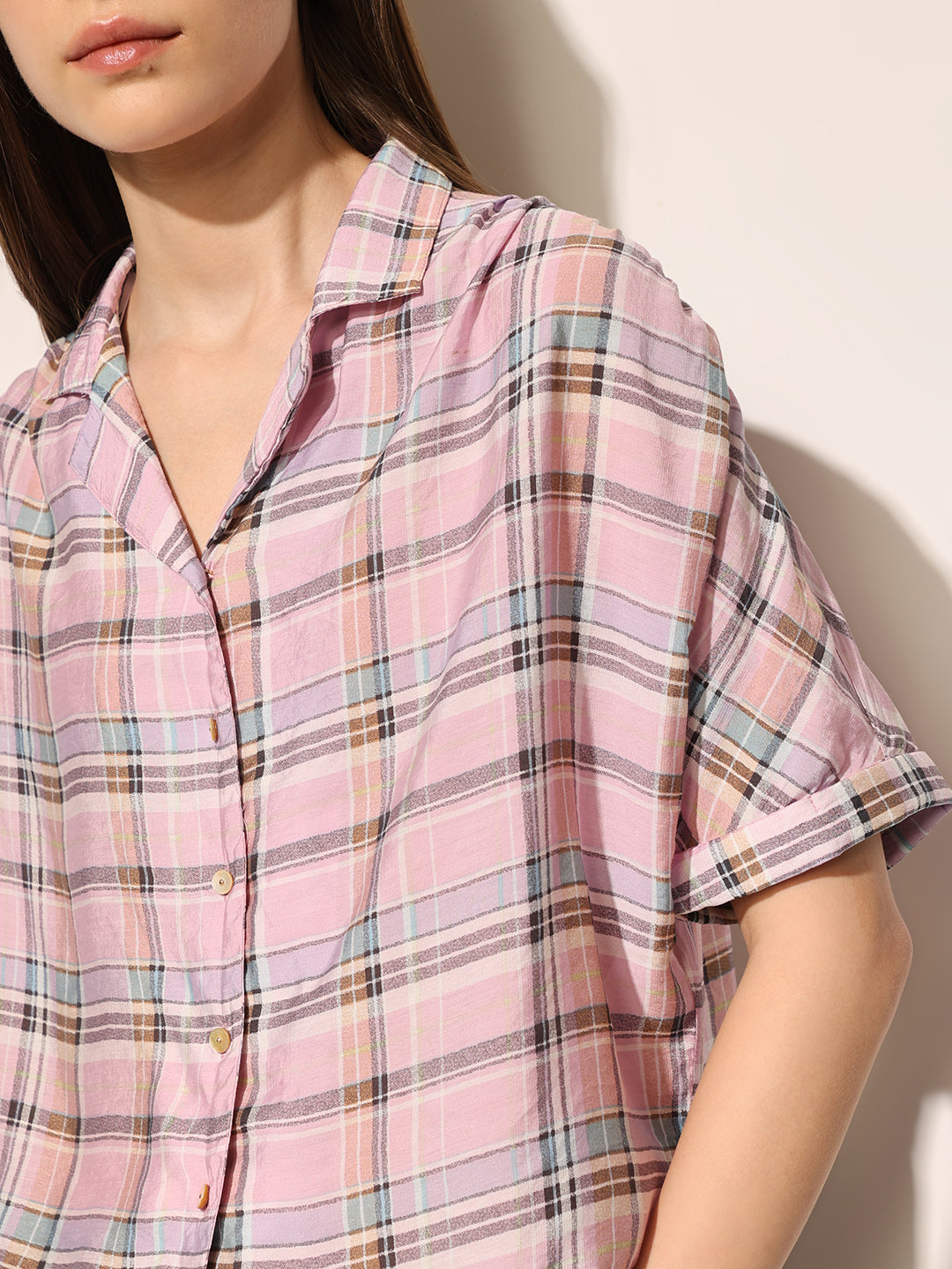 Pink Check Shirt