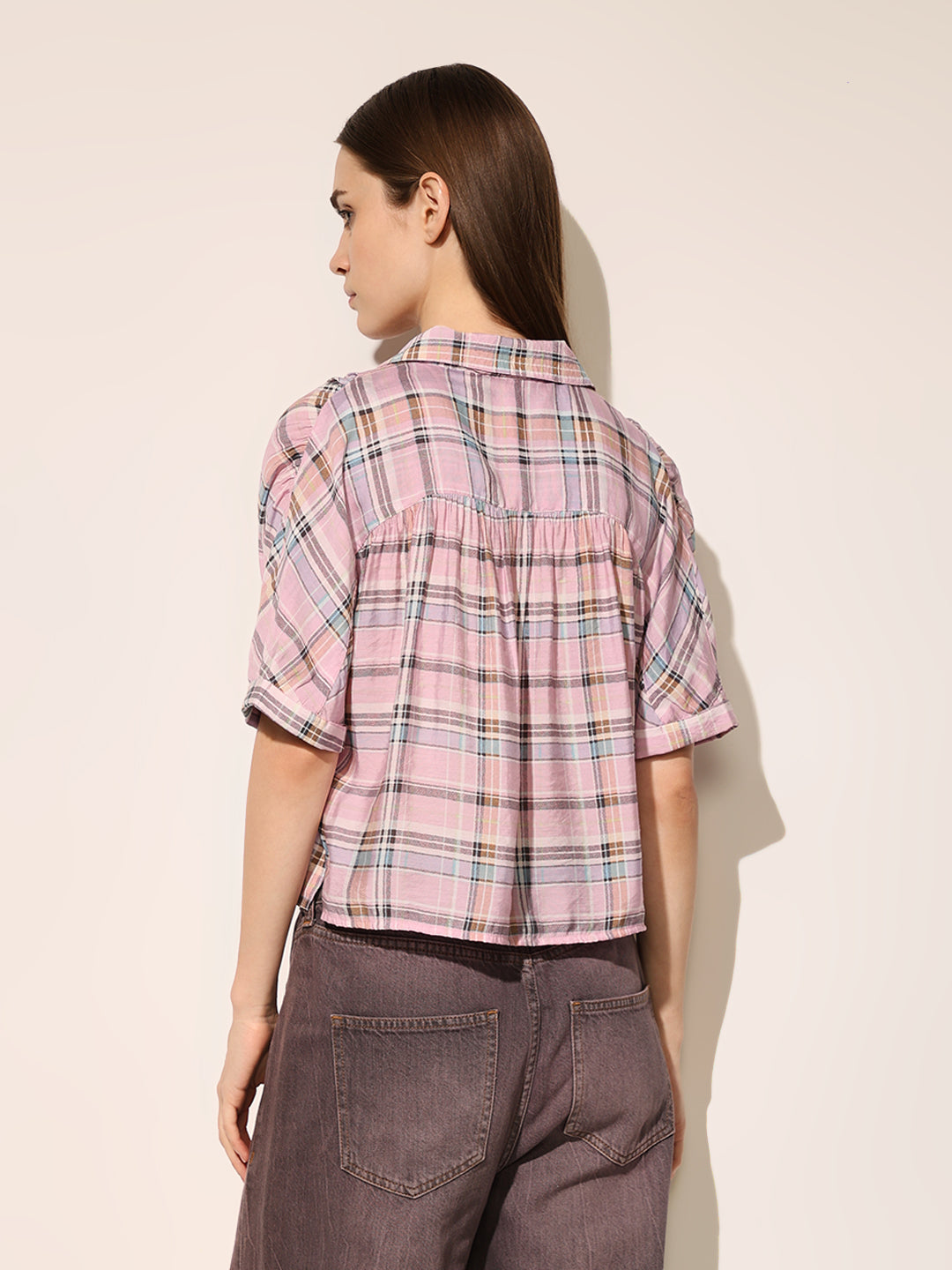 Pink Check Shirt