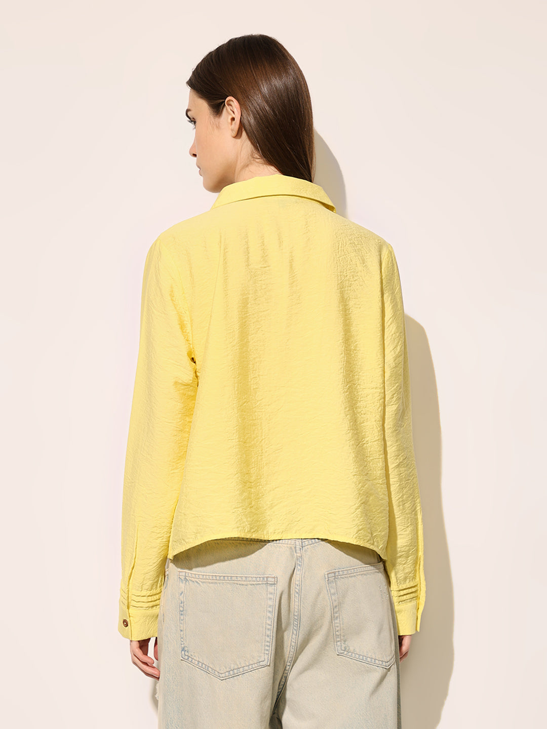 Yellow Tie Detail Shirt