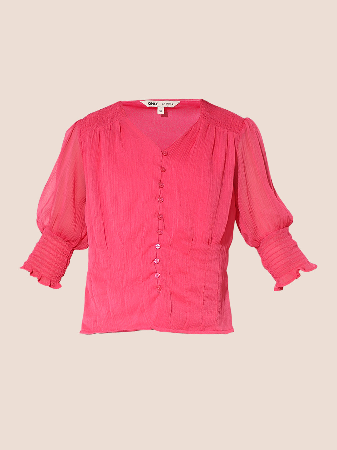 Pink V Neck Top