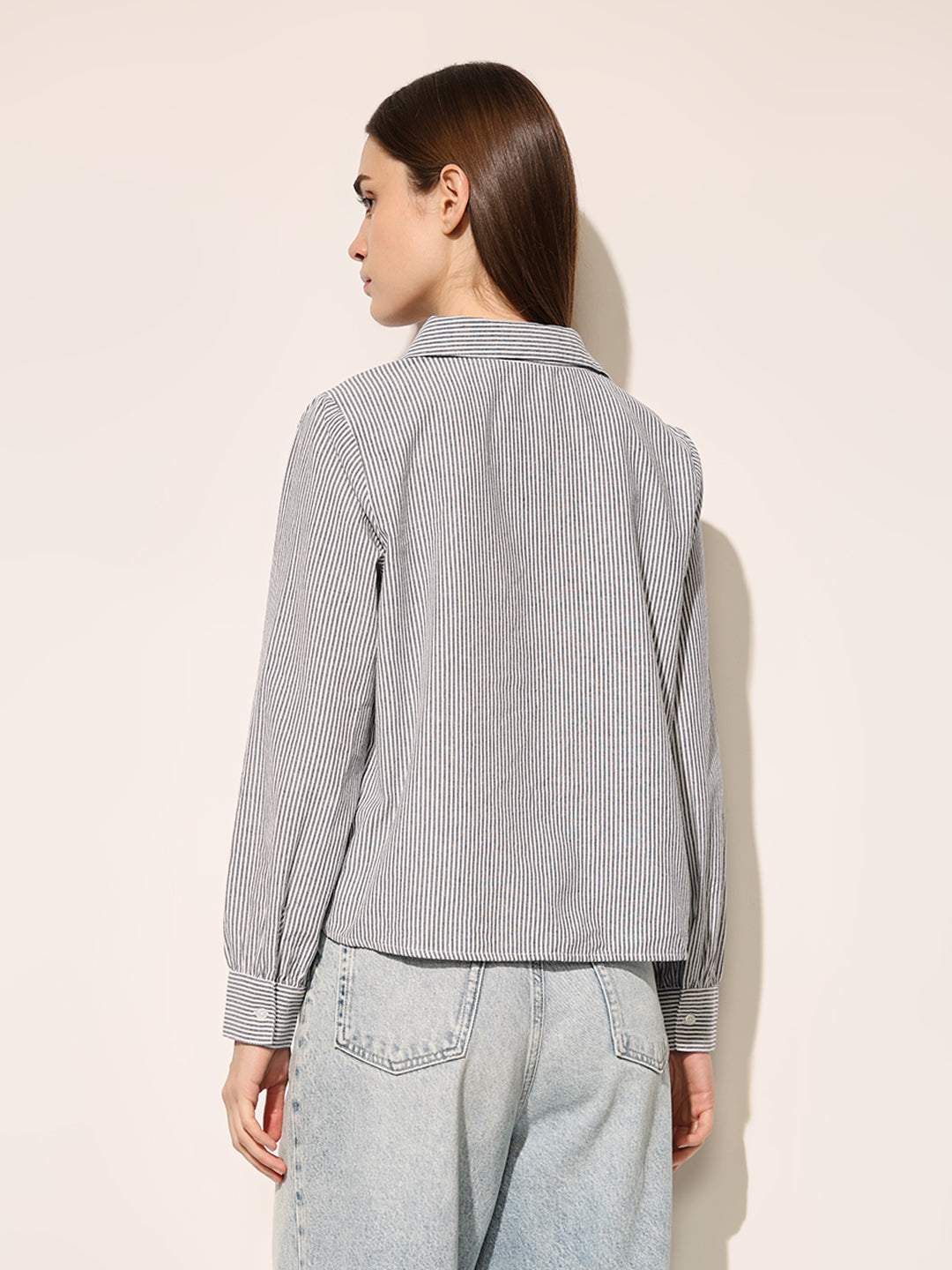 White Striped Cotton Shirt