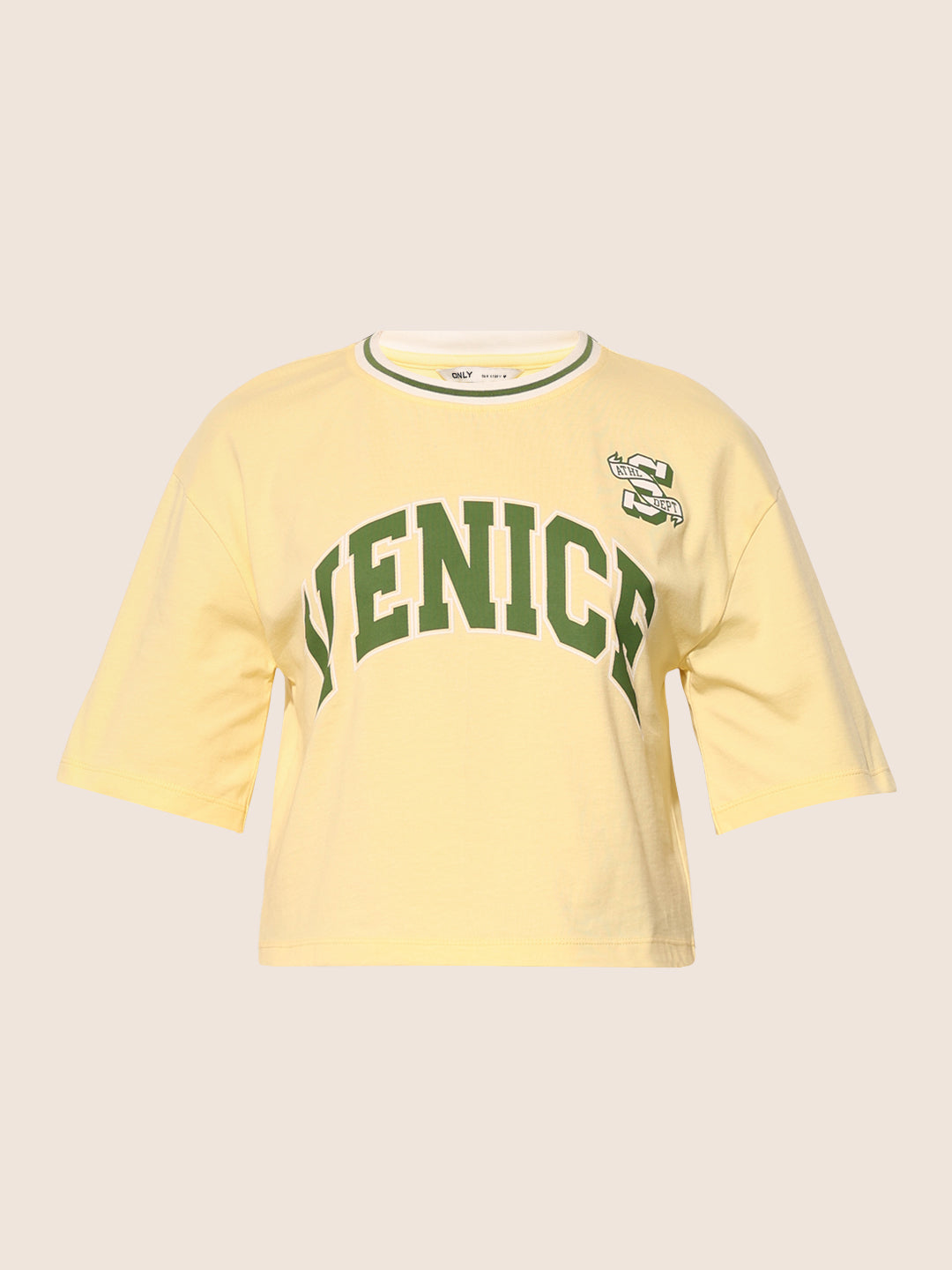 Yellow Printed Boxy Fit T-shirt