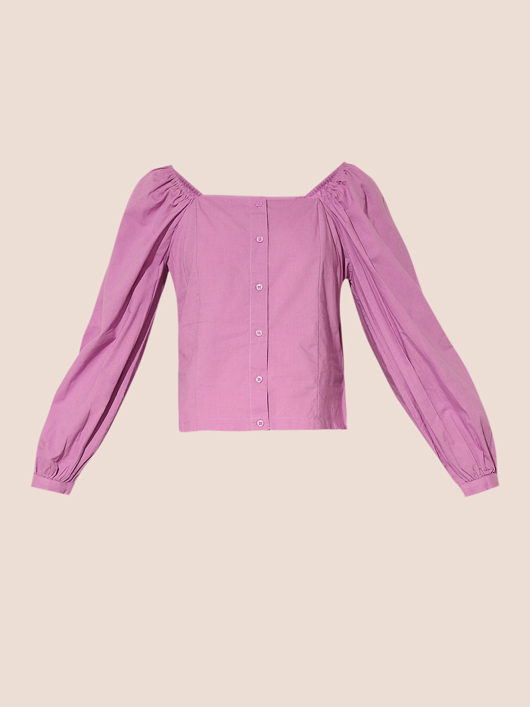 Purple Puff Sleeved Top