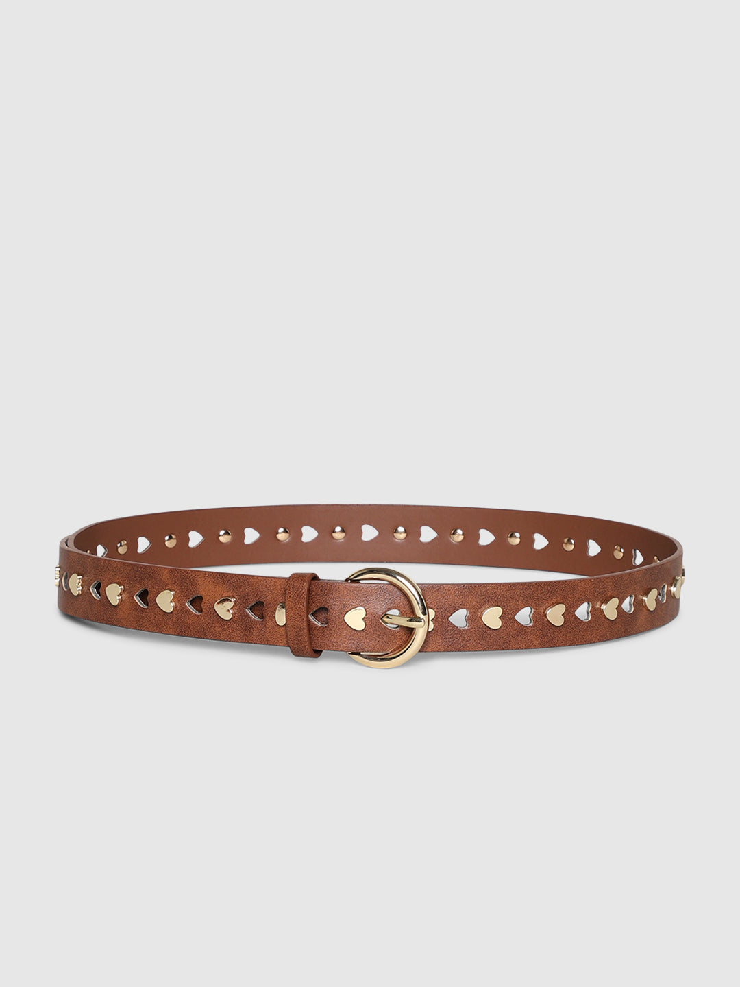 Brown Heart Stud Belt