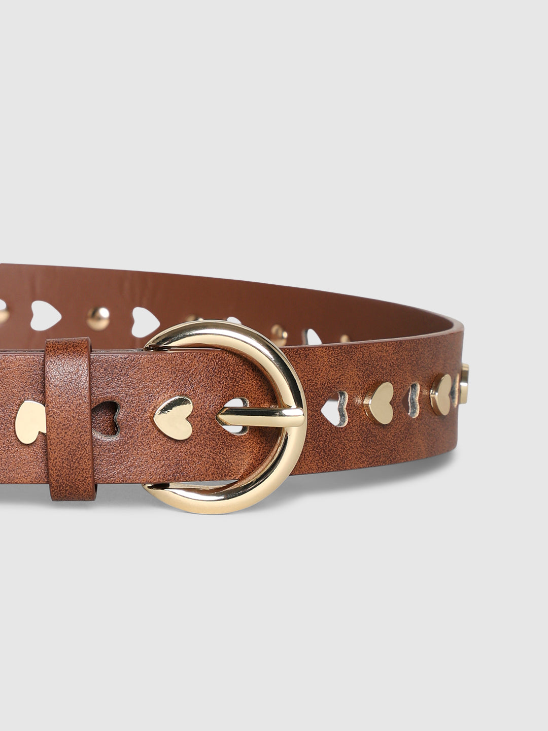Brown Heart Stud Belt